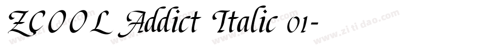 ZCOOL Addict Italic 01字体转换